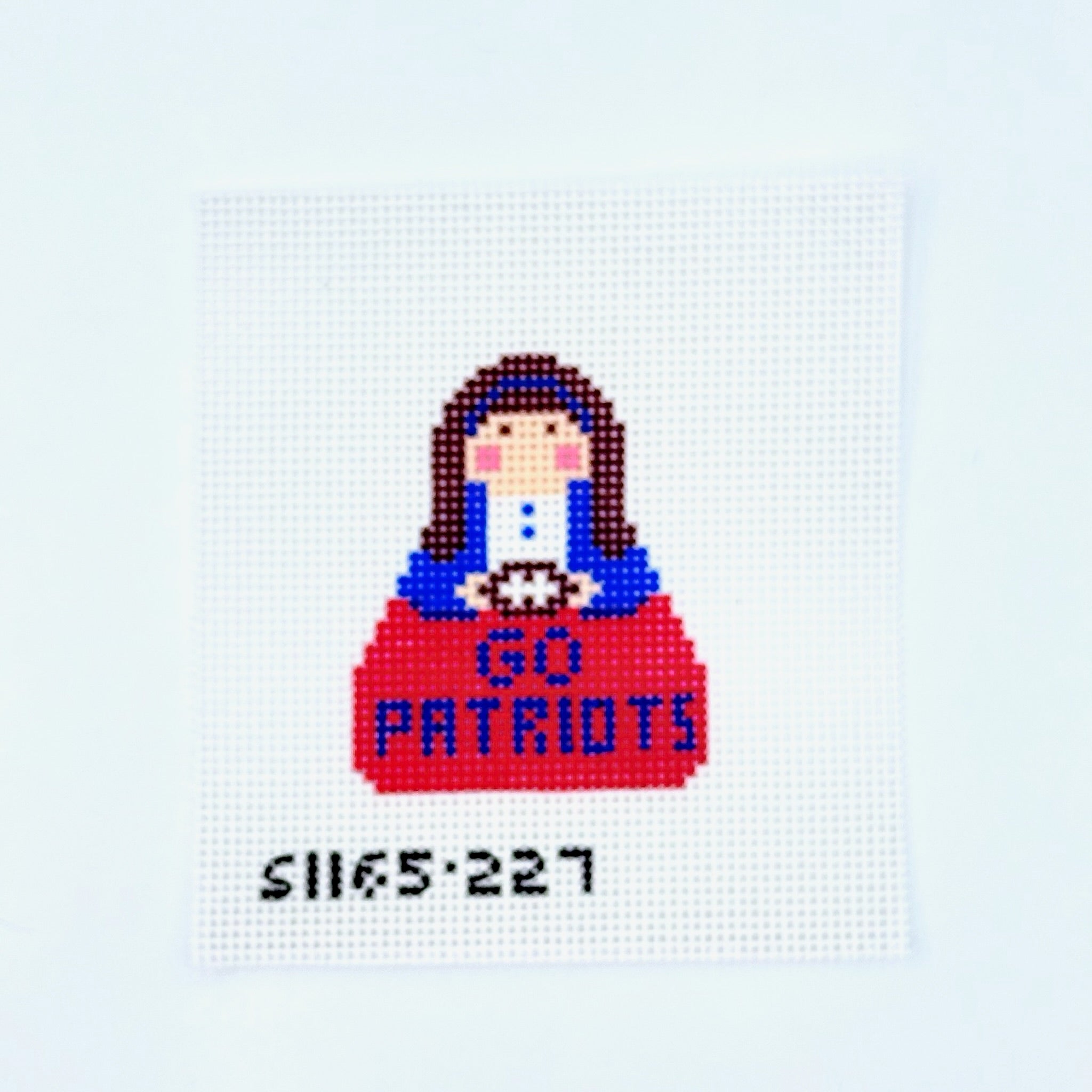 Patriots Angel Canvas - KC Needlepoint