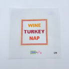 Wine Turkey Nap Canvas - KC Needlepoint