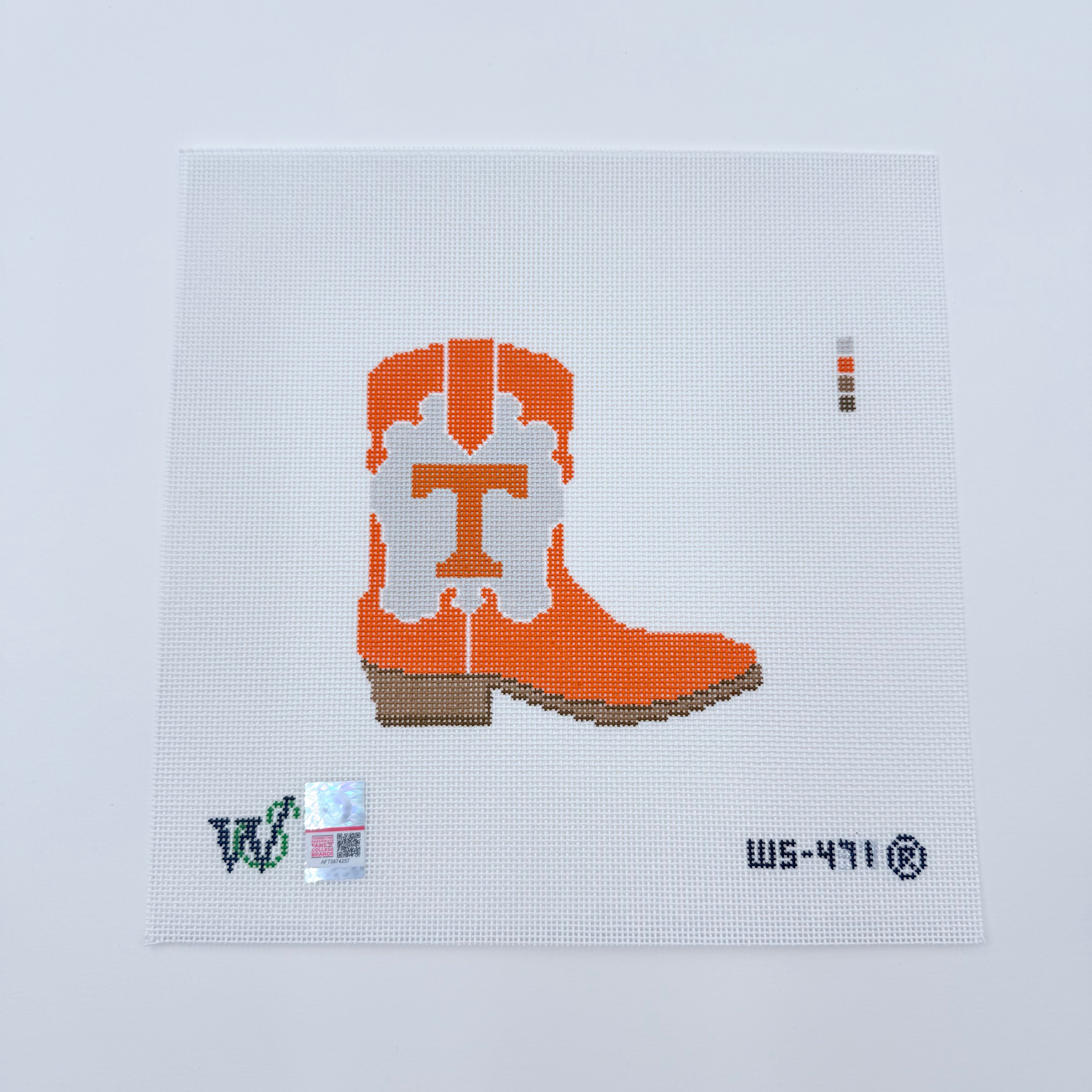 Tennessee Boot Canvas - KC Needlepoint