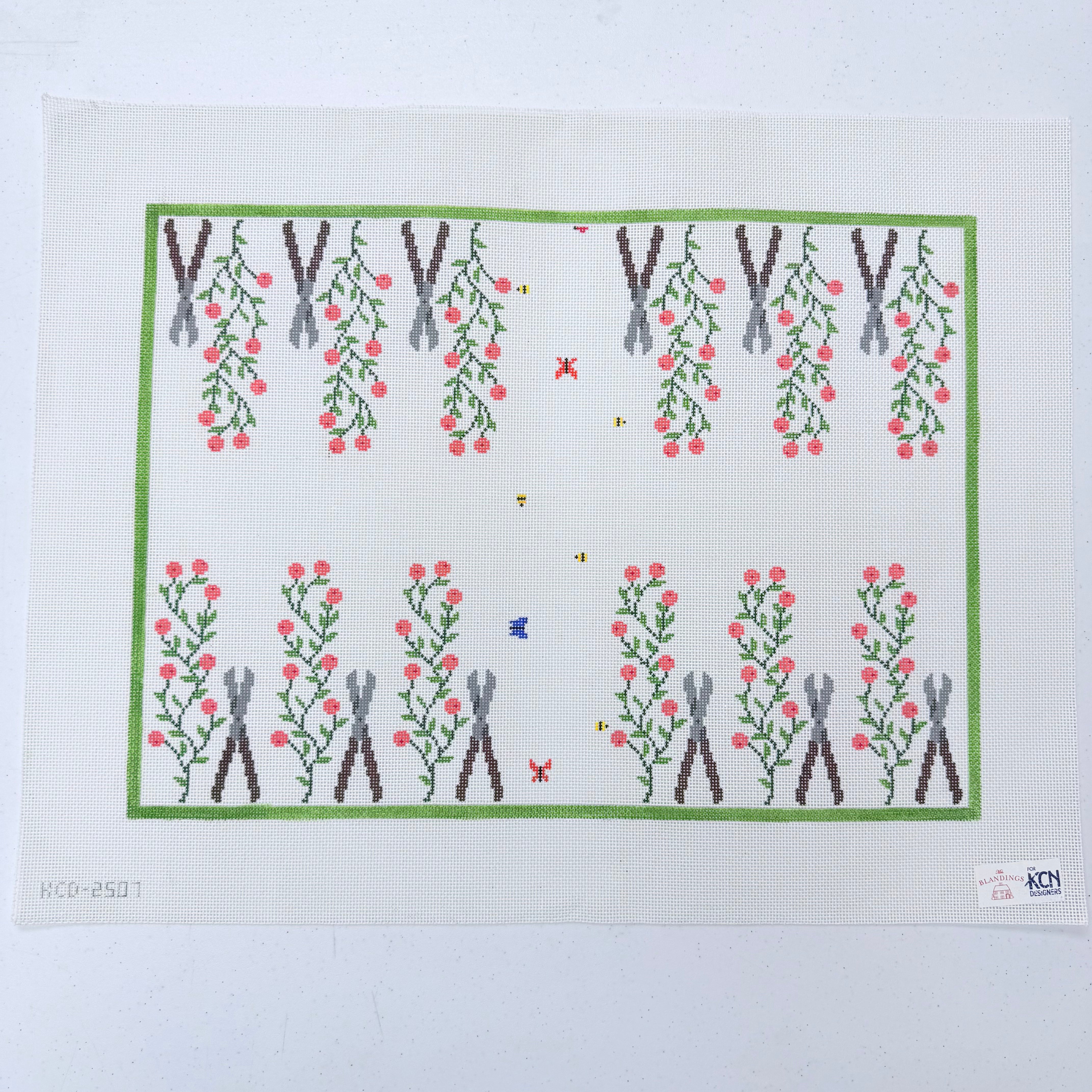 Gardening Backgammon Board Canvas - KC Needlepoint