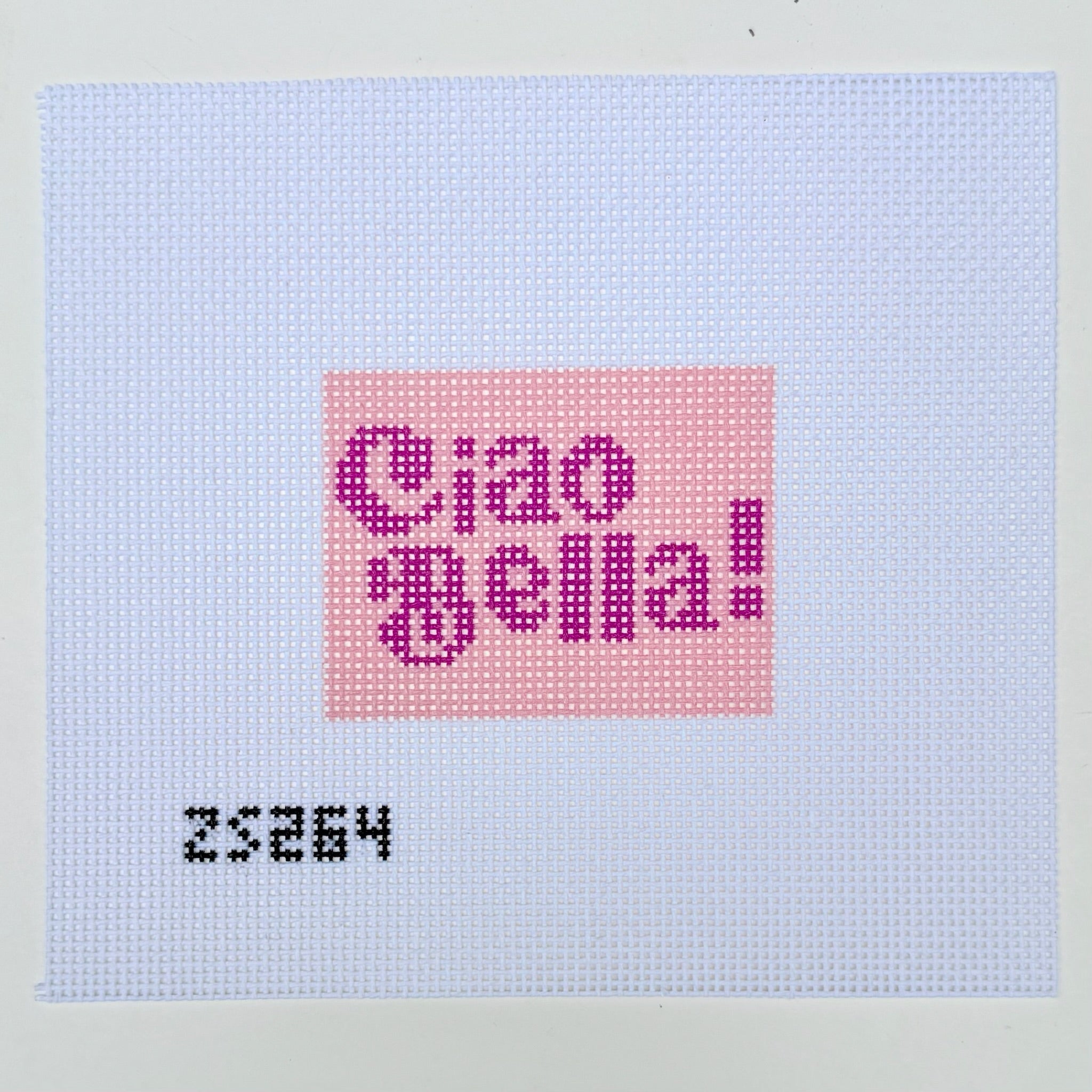 Ciao Bella! Luggage Tag Needlepoint Canvas - KC Needlepoint