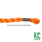 DMC 5 Pearl Cotton 740 Tangerine - KC Needlepoint