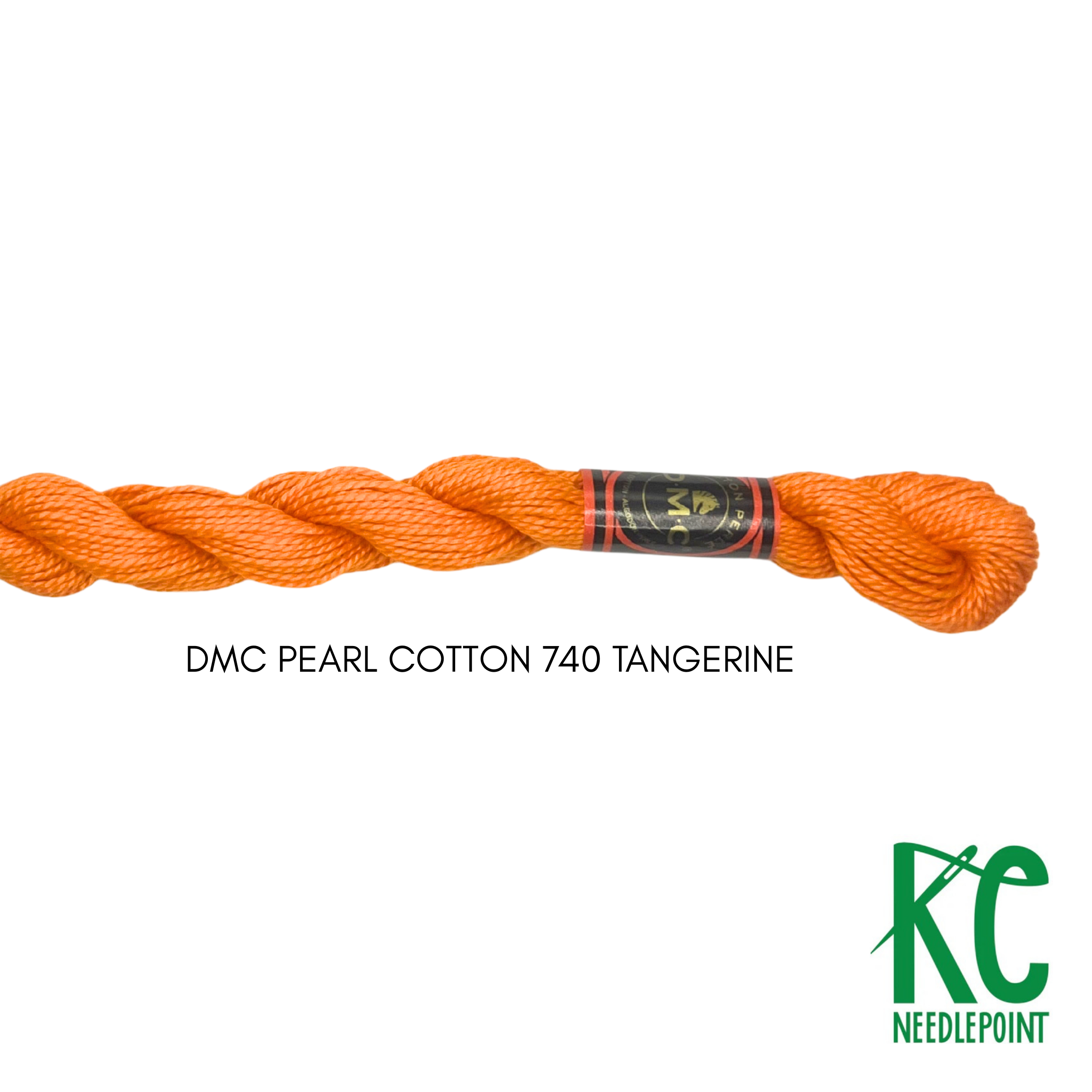 DMC 3 Pearl Cotton 740 Tangerine - KC Needlepoint