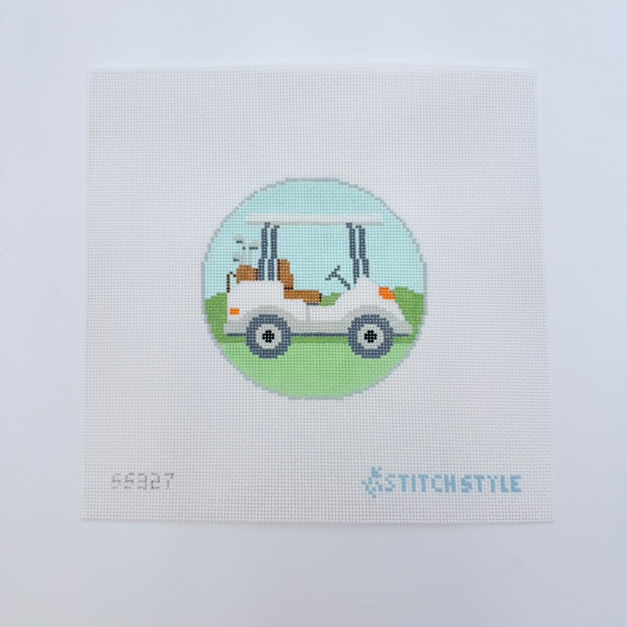 Golf Cart Canvas - KC Needlepoint