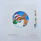 Measuring Santa Reindeer Canvas - KC Needlepoint