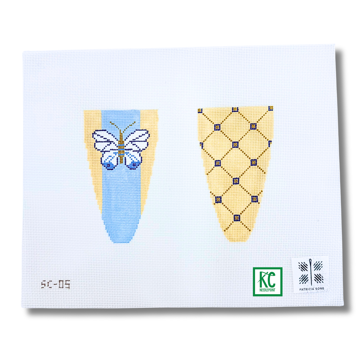 Butterfly Scissor Case Canvas - KC Needlepoint