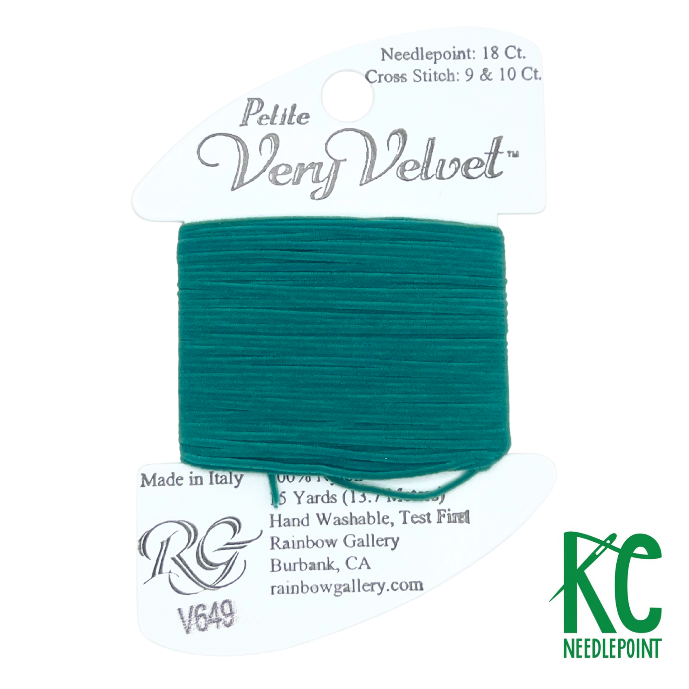 Petite Very Velvet V649 Teal - KC Needlepoint