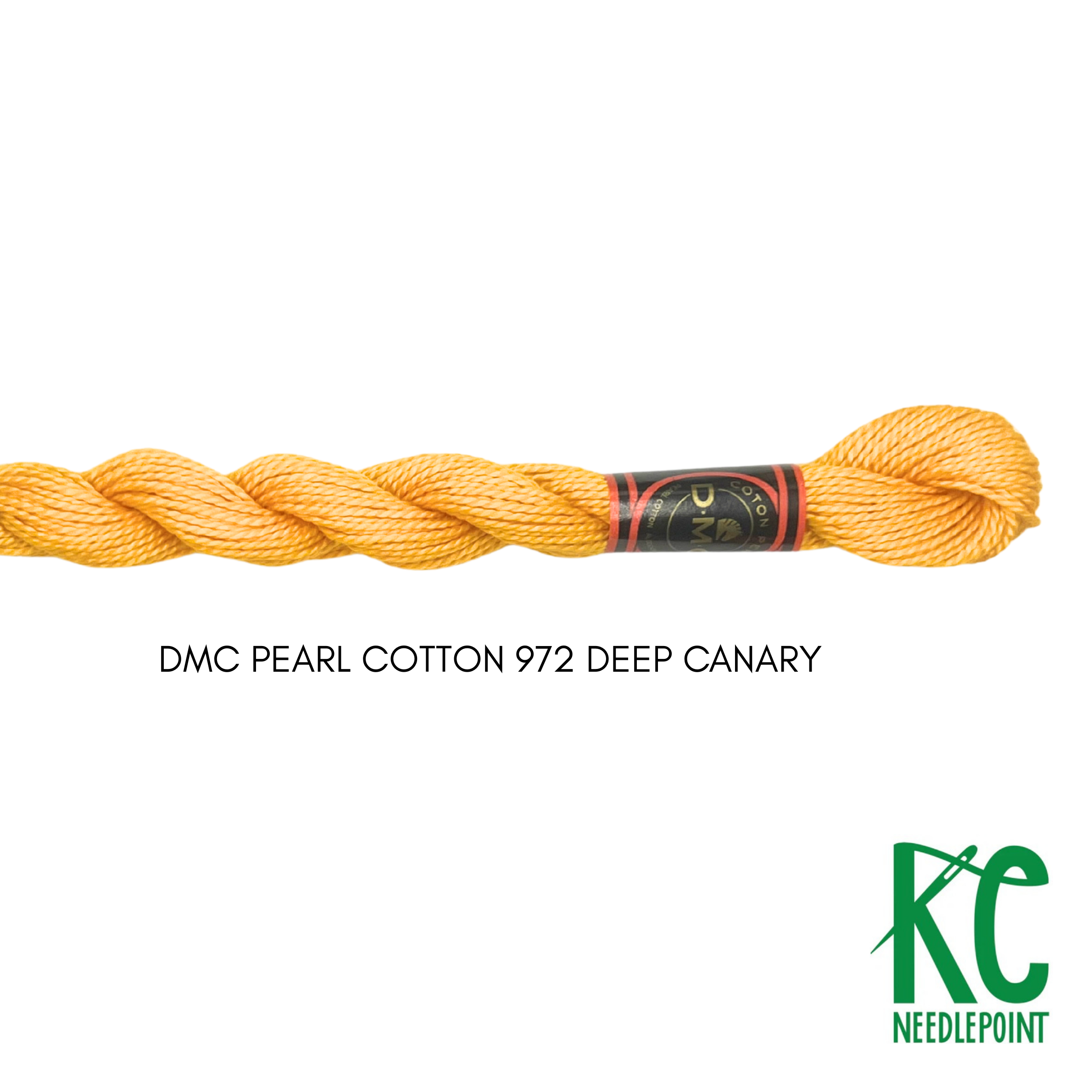 DMC 3 Pearl Cotton 972 Deep Canary - KC Needlepoint