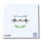 Champagne Monkey Round - KC Needlepoint