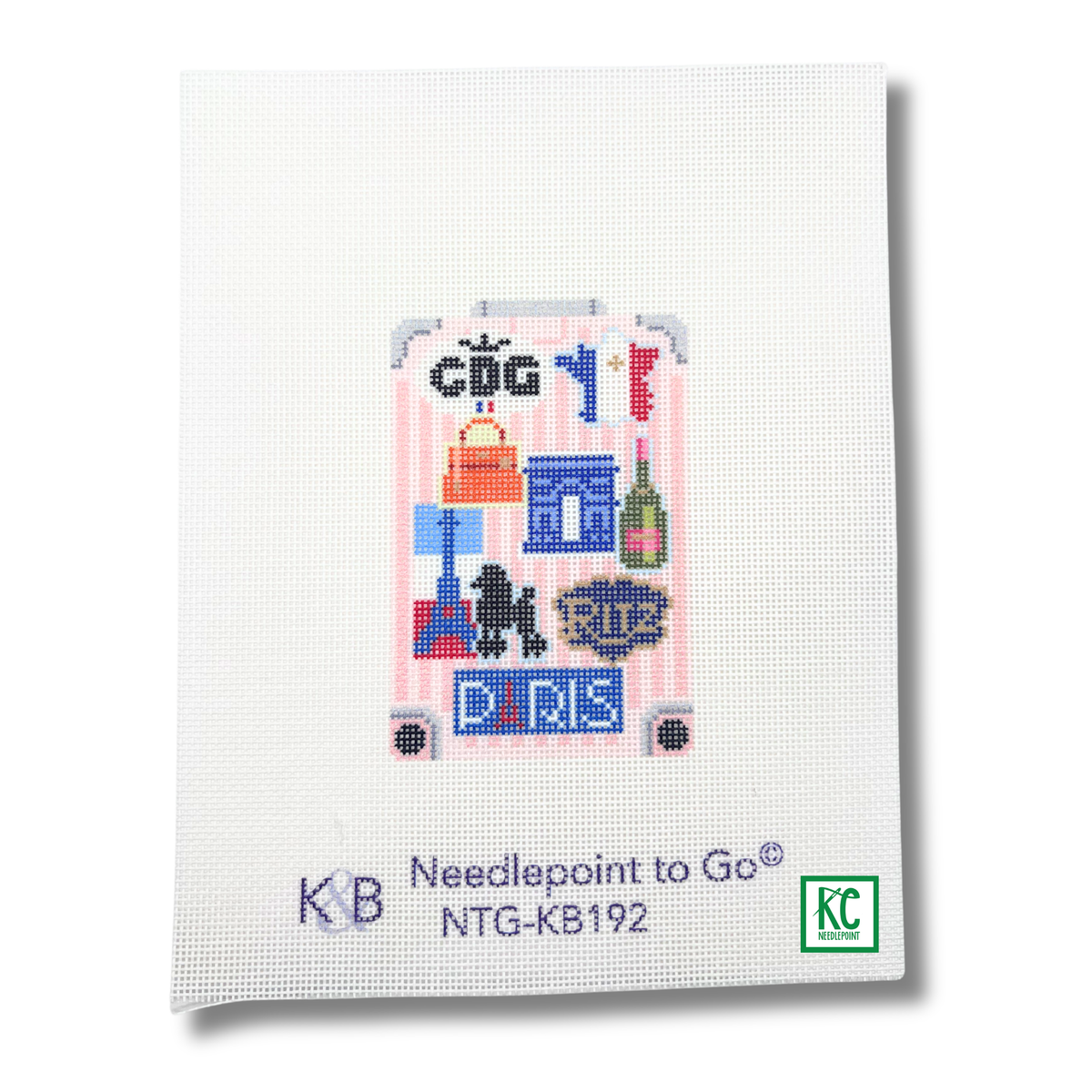 Globe Trotter Paris Luggage Needlepoint Canvas – KC Needlepoint