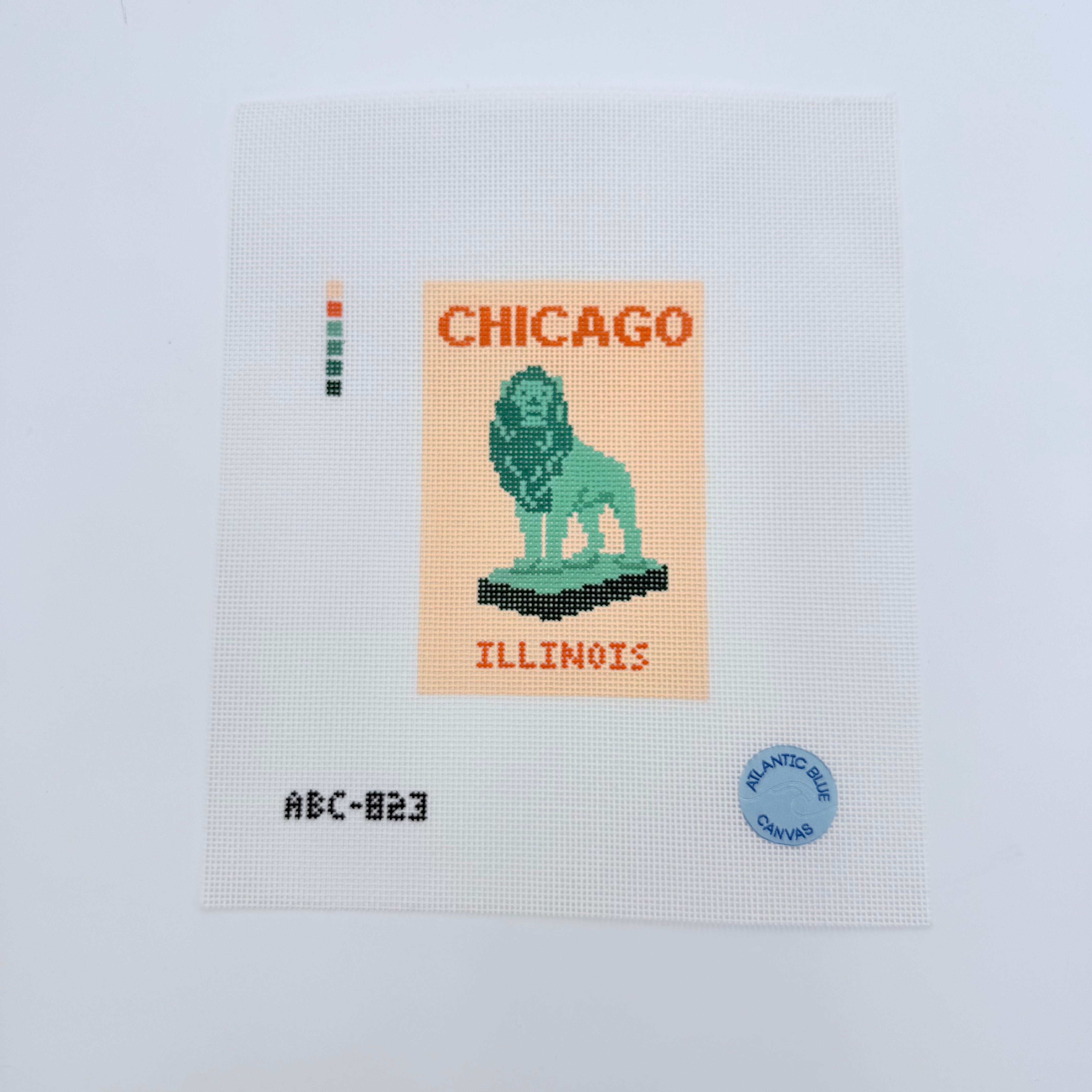 Chicago Travel Book Canvas - KC Needlepoint