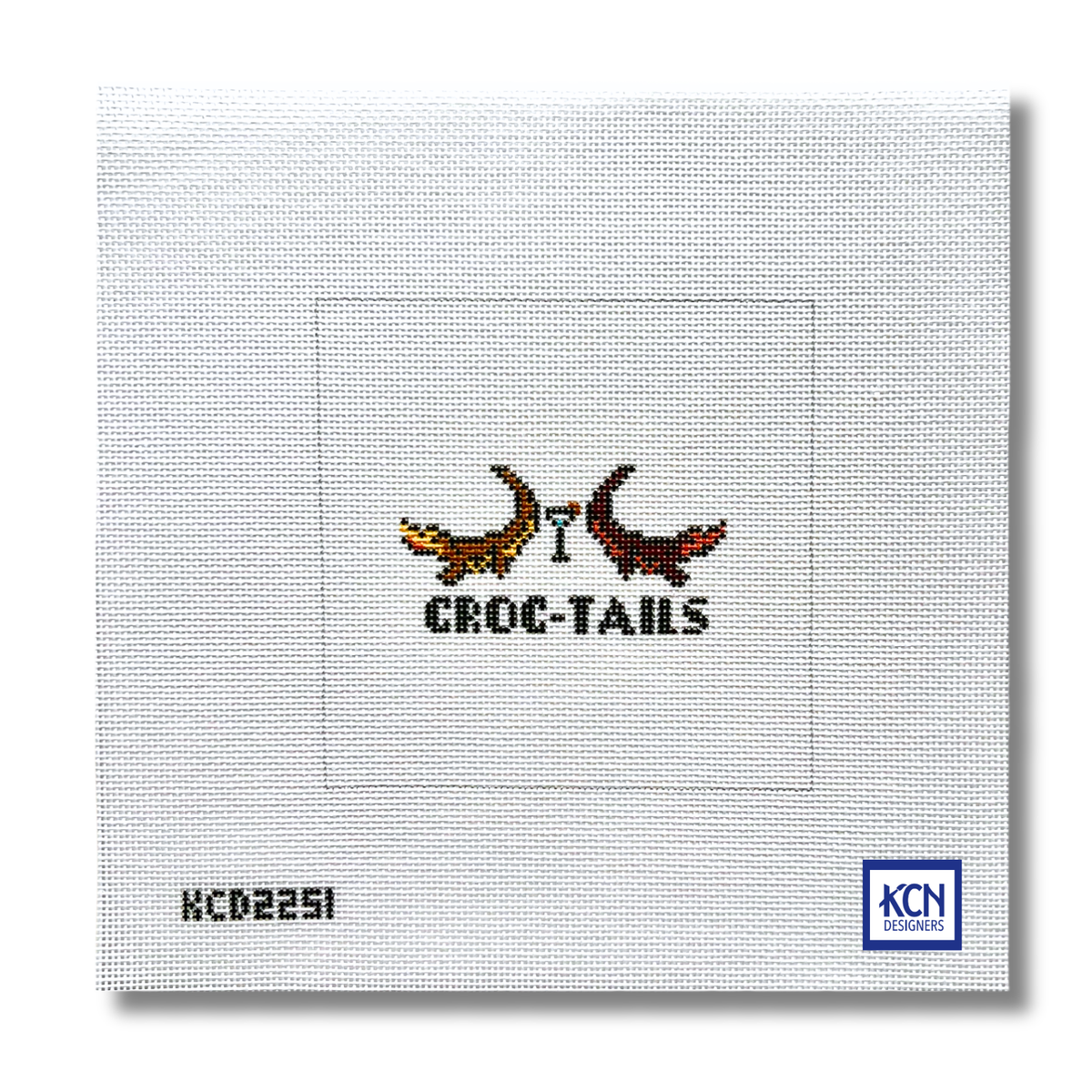 Croc Tails Canvas - KC Needlepoint