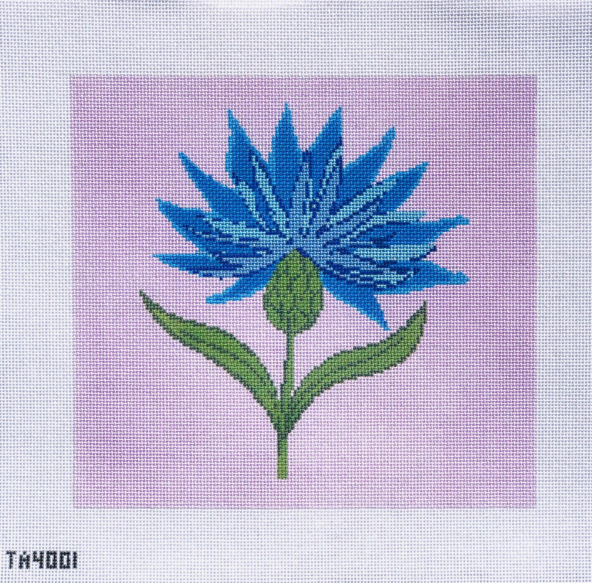 Cornflower Pillow Canvas - KC Needlepoint