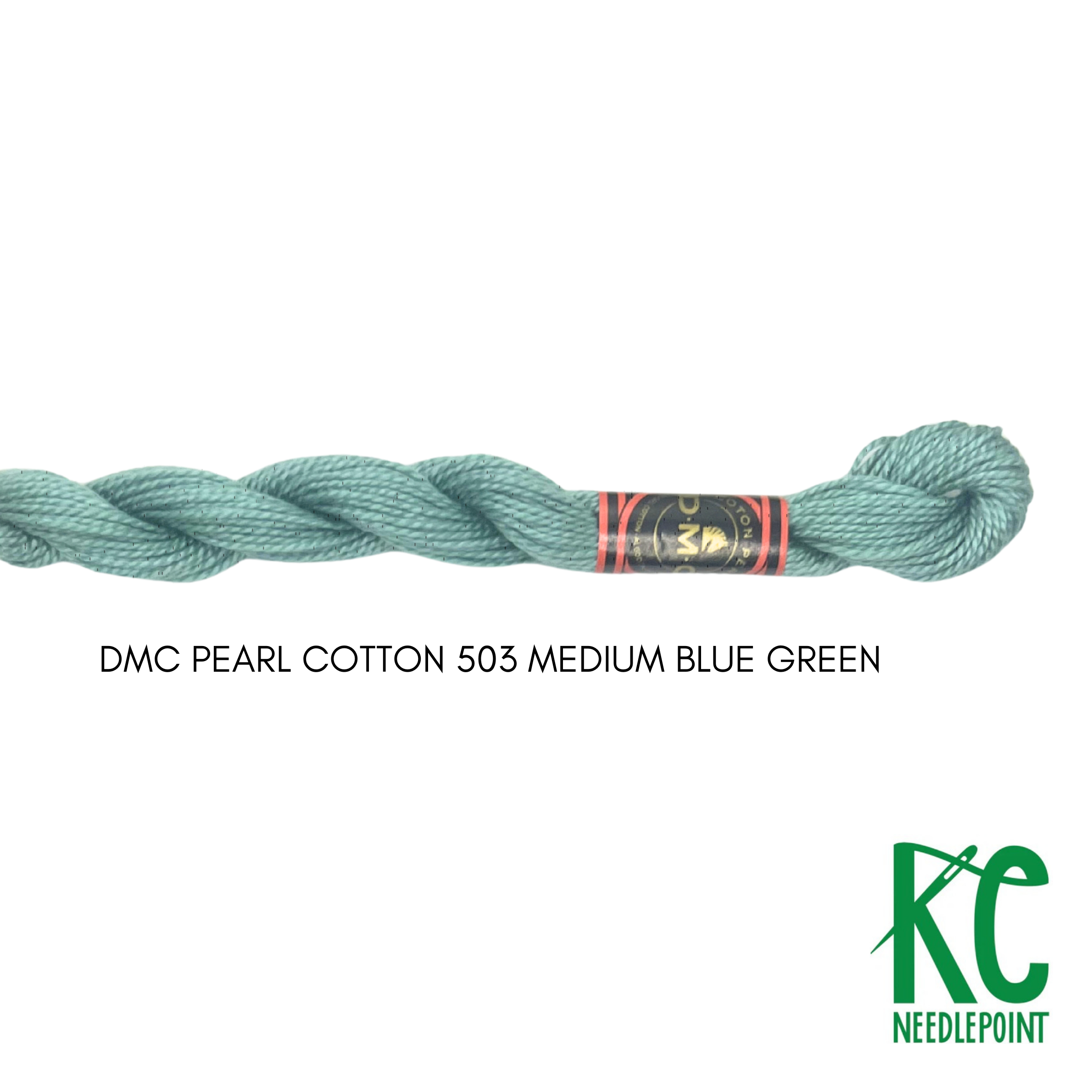 DMC 5 Pearl Cotton 503</br>Medium Blue Green - KC Needlepoint