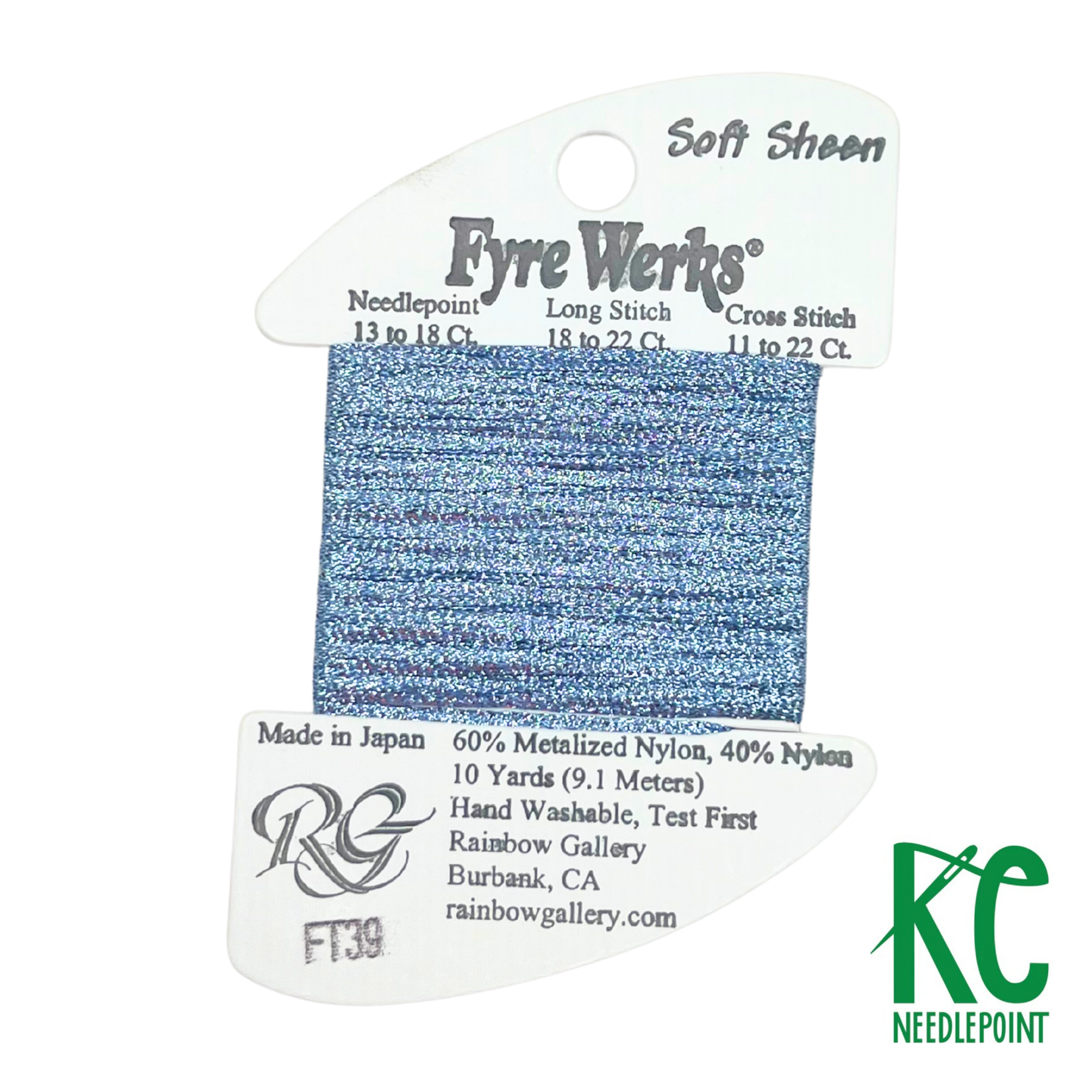 Fyre Werks Soft Sheen FT39 Lite Blue - KC Needlepoint
