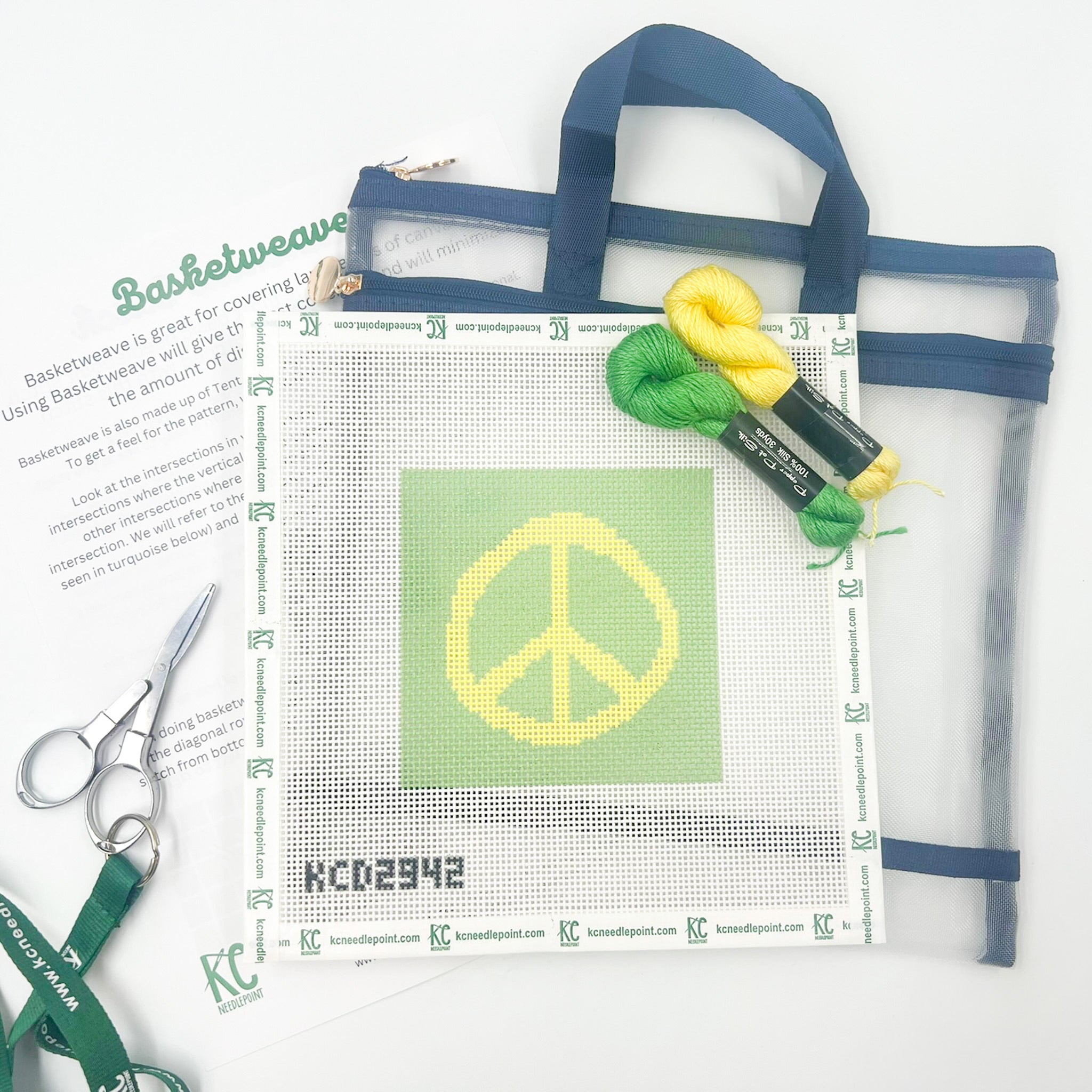 The Beginner Peace Sign Kit - KC Needlepoint