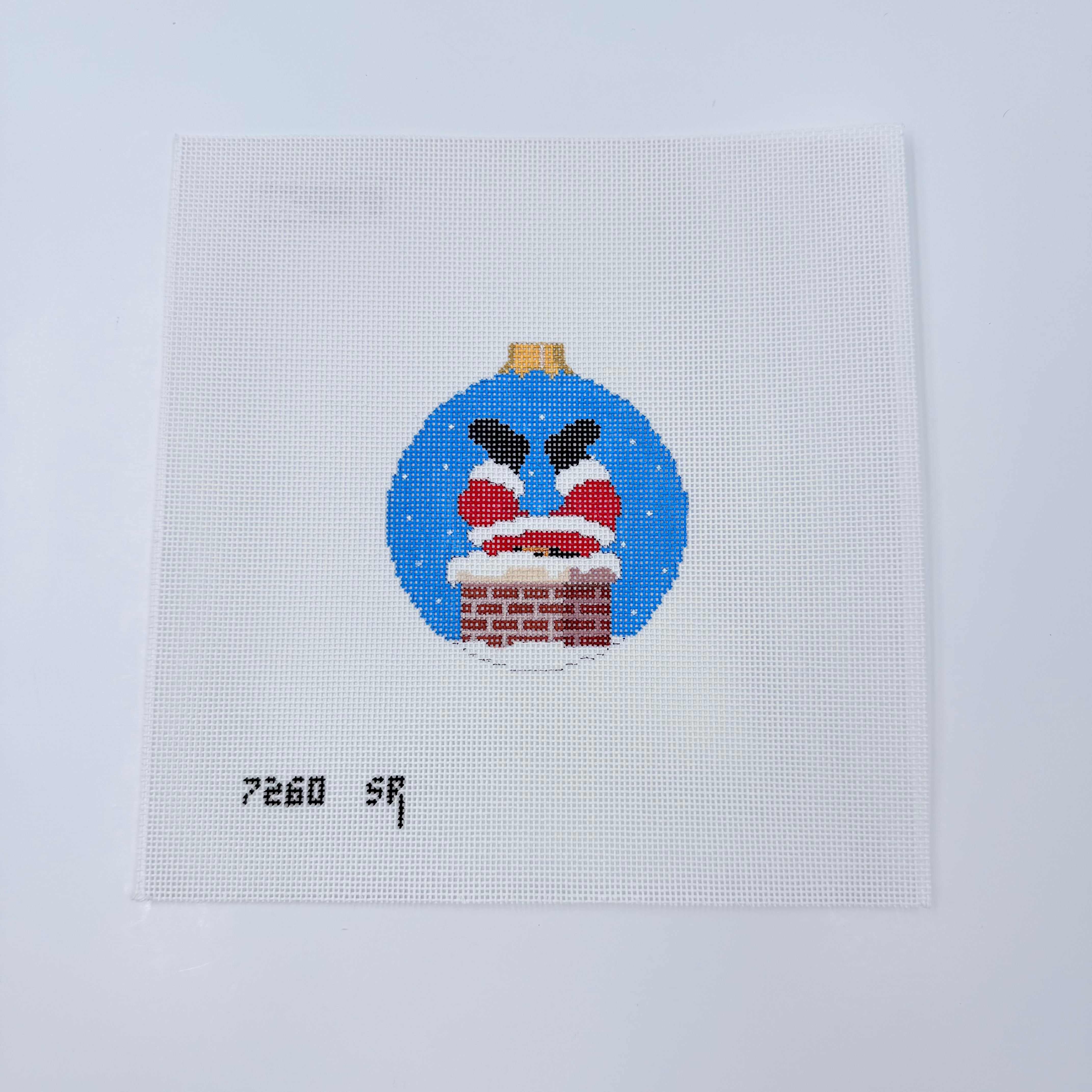 Down the Chimney Round Canvas - KC Needlepoint