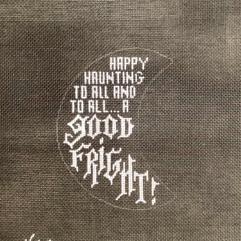 Happy Haunting Crescent Moon Canvas - KC Needlepoint