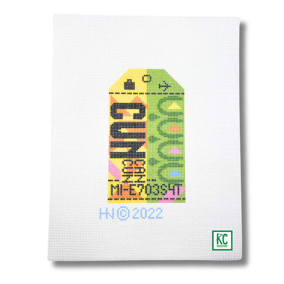 Cancun Vintage Travel Tag Canvas – KC Needlepoint