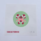 Candy Cane Round Canvas - KC Needlepoint
