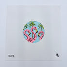Flamingo Trio Round Canvas - KC Needlepoint