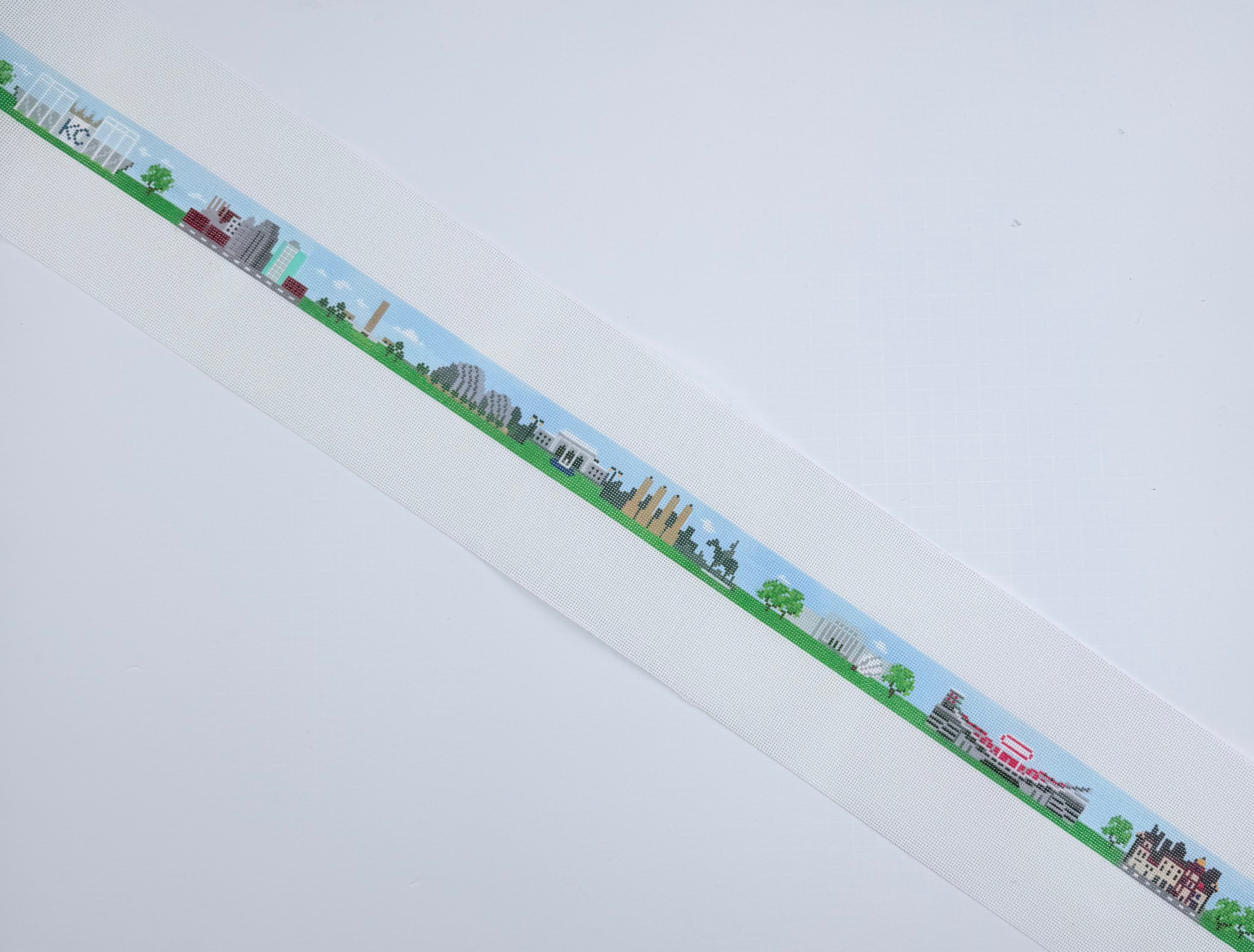 Kansas City Skyline Belt Canvas - KC Needlepoint