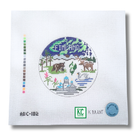Finland Travel Round Canvas - KC Needlepoint