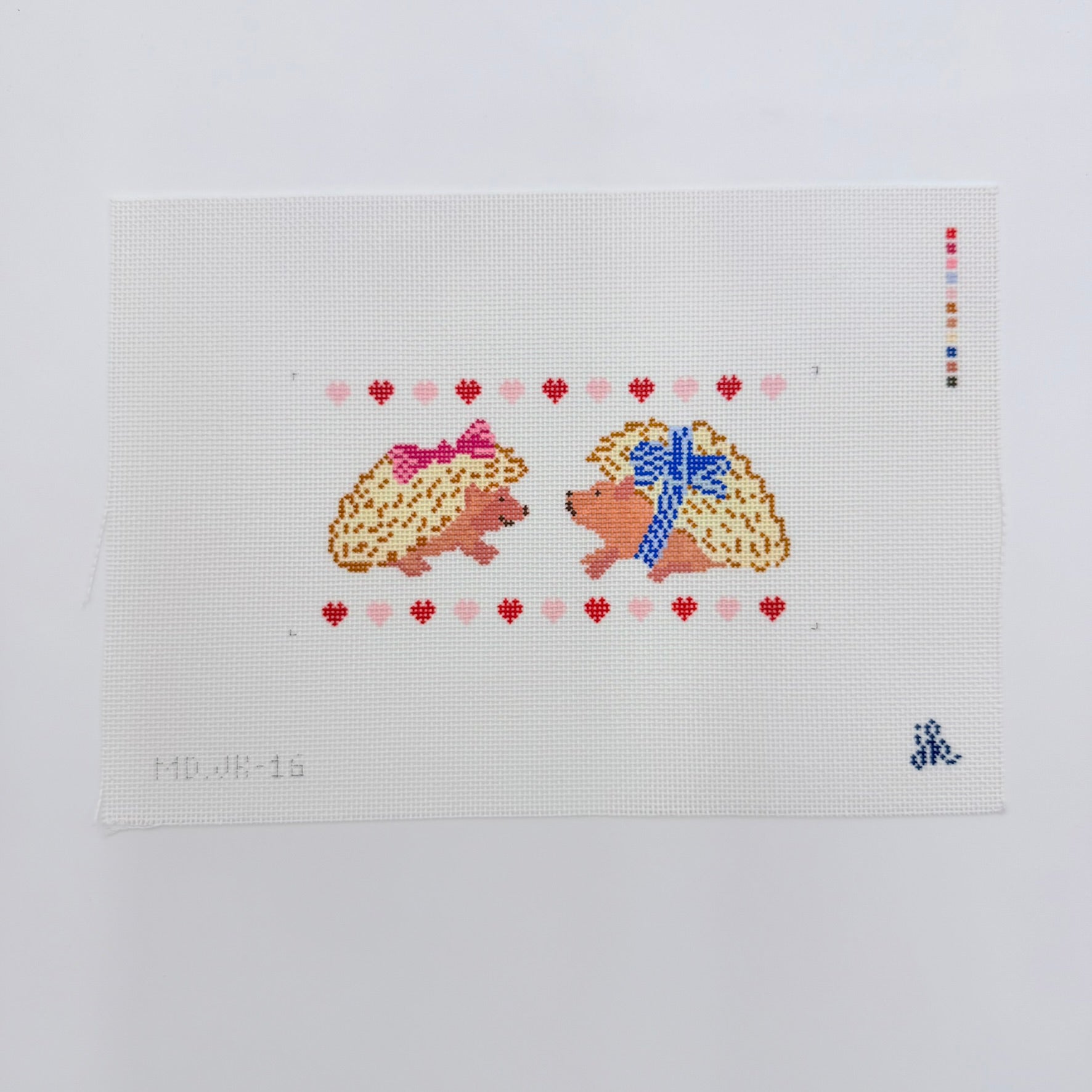 Hedgies in Love Canvas - KC Needlepoint