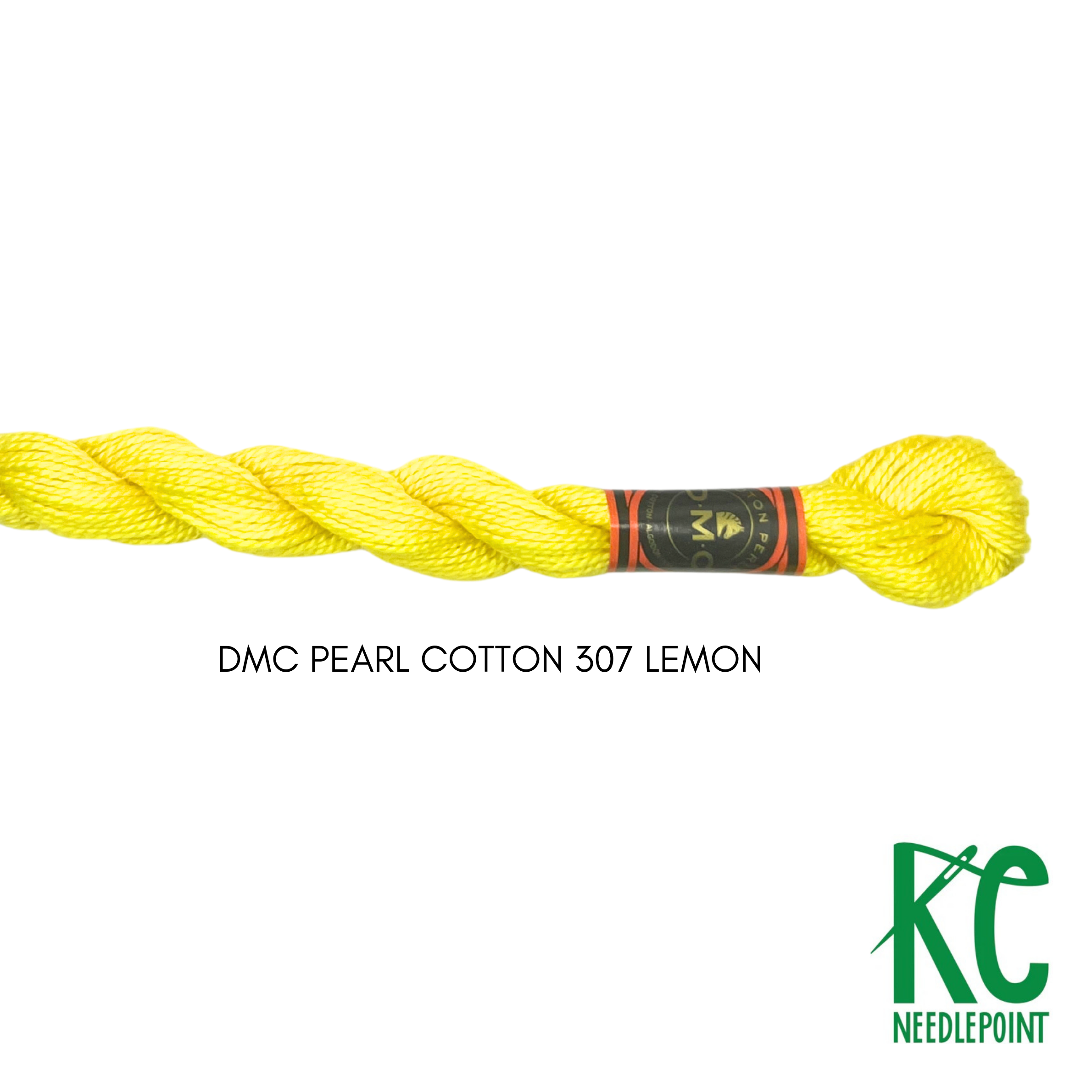DMC 5 Pearl Cotton 307 Lemon - KC Needlepoint