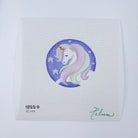 Lavender Unicorn Round - KC Needlepoint