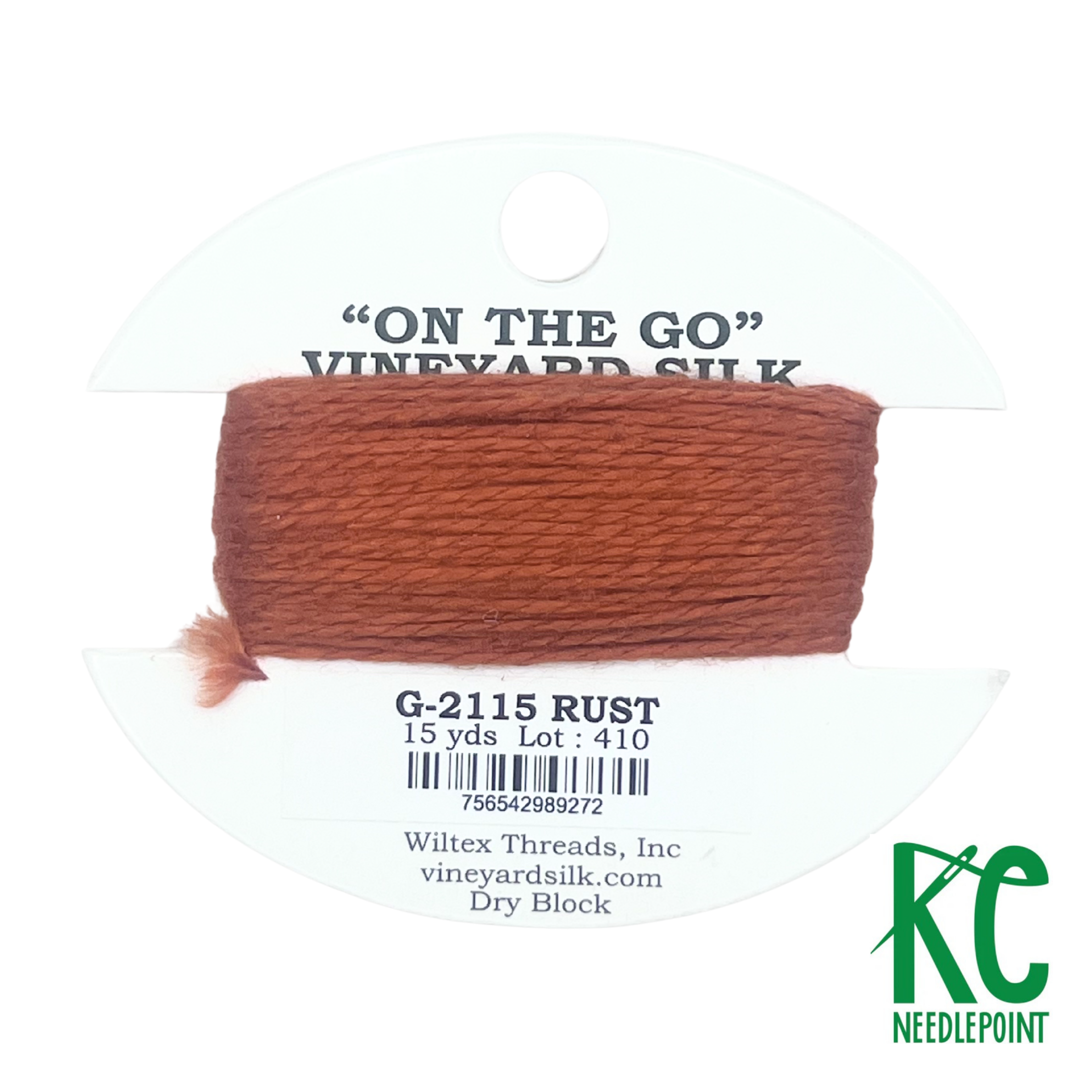 Vineyard Silk Card G2115 Rust - KC Needlepoint