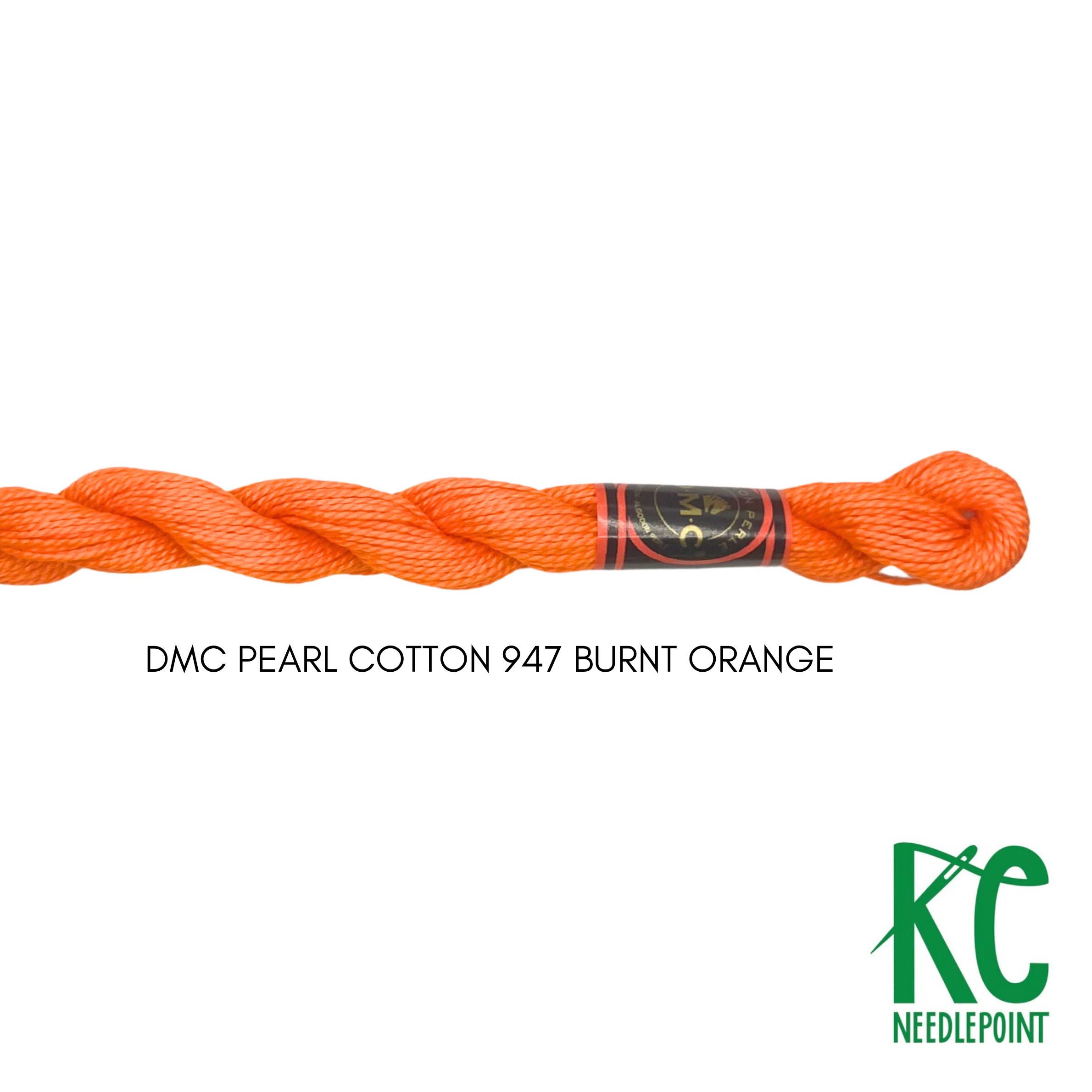 DMC 3 Pearl Cotton 947 Burnt Orange - KC Needlepoint