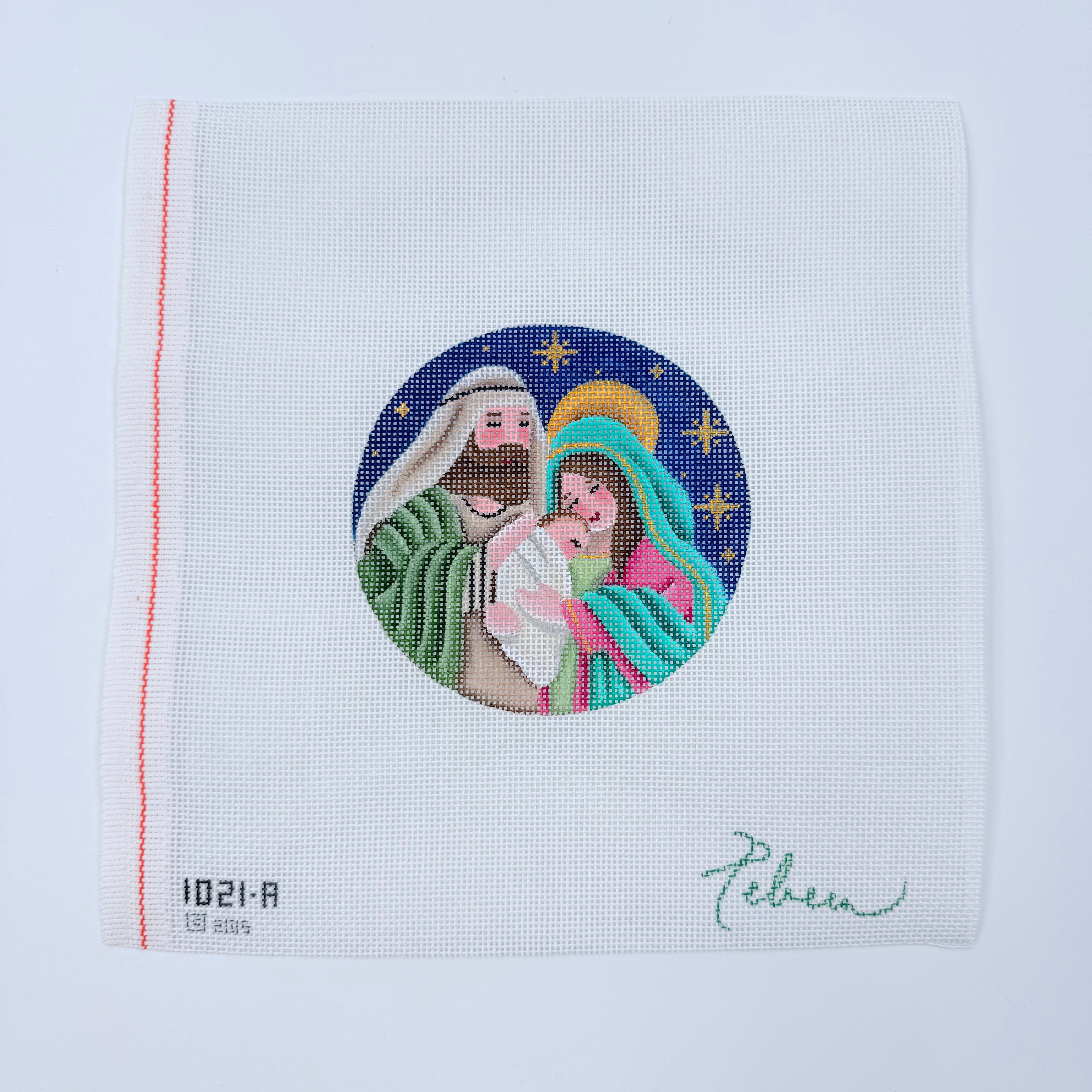Nativity Round Canvas - KC Needlepoint