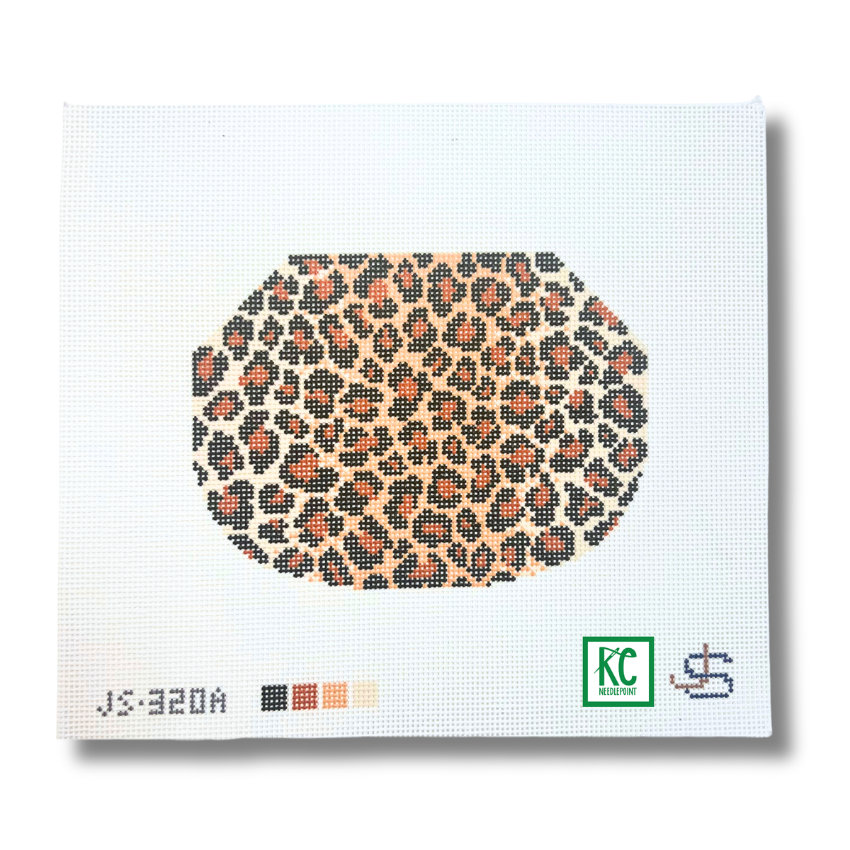 Leopard Kiss Lock Bag Canvas - KC Needlepoint