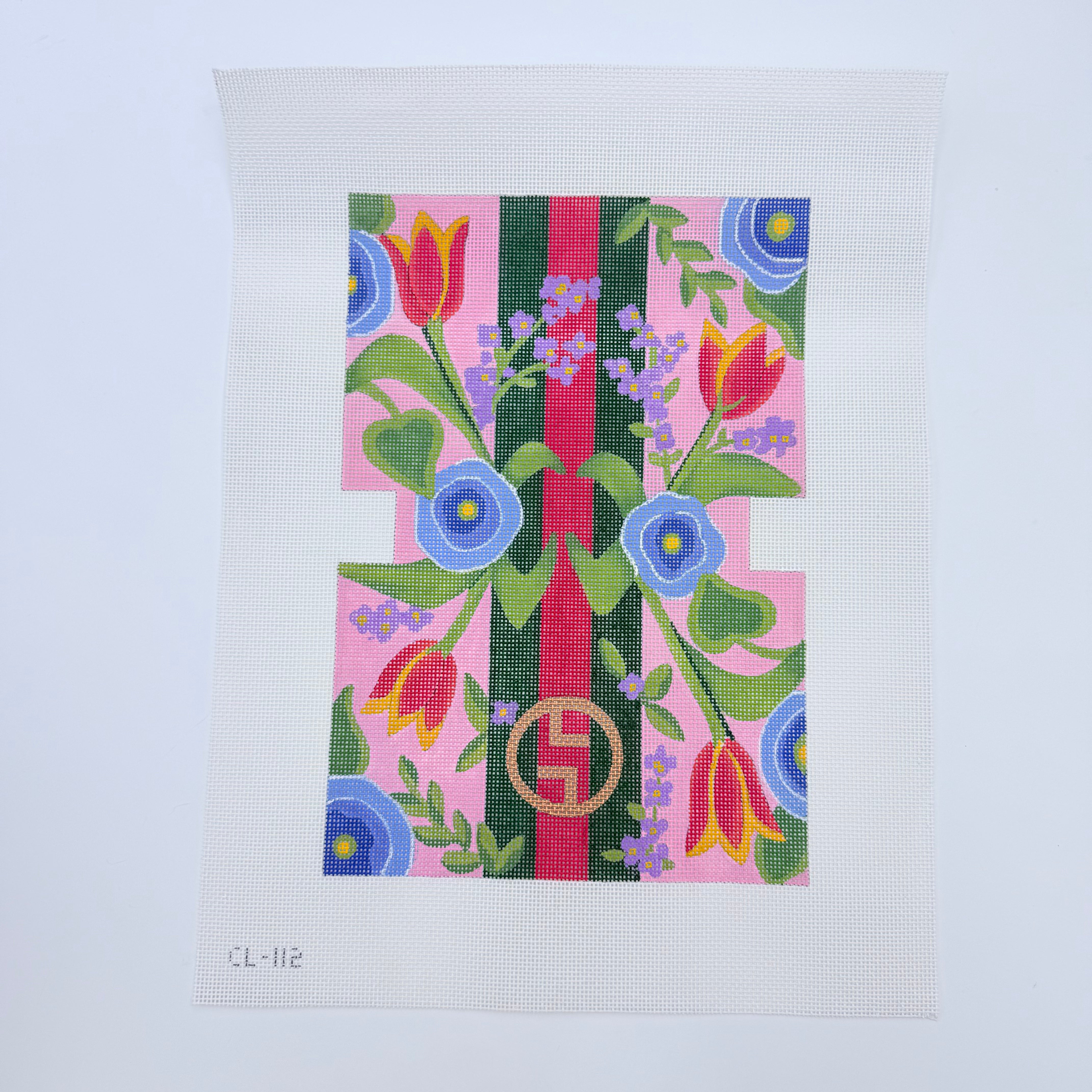 Floral Clutch Canvas - KC Needlepoint