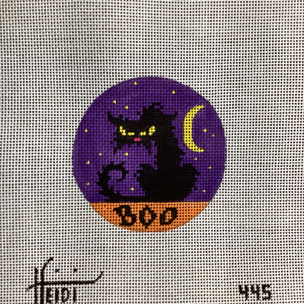 Spooky Cat Canvas - KC Needlepoint