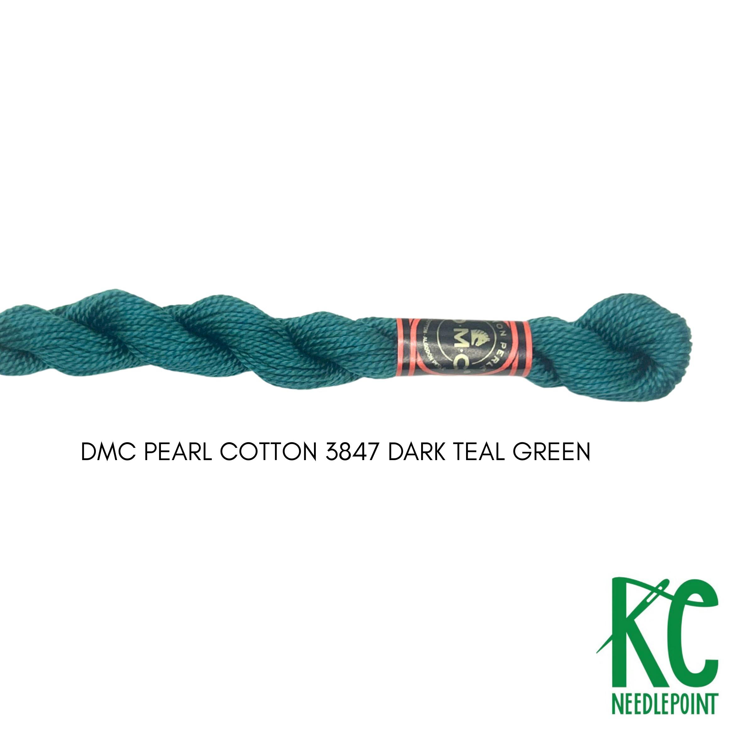 DMC 5 Pearl Cotton 3847</br>Dark Teal Green - KC Needlepoint