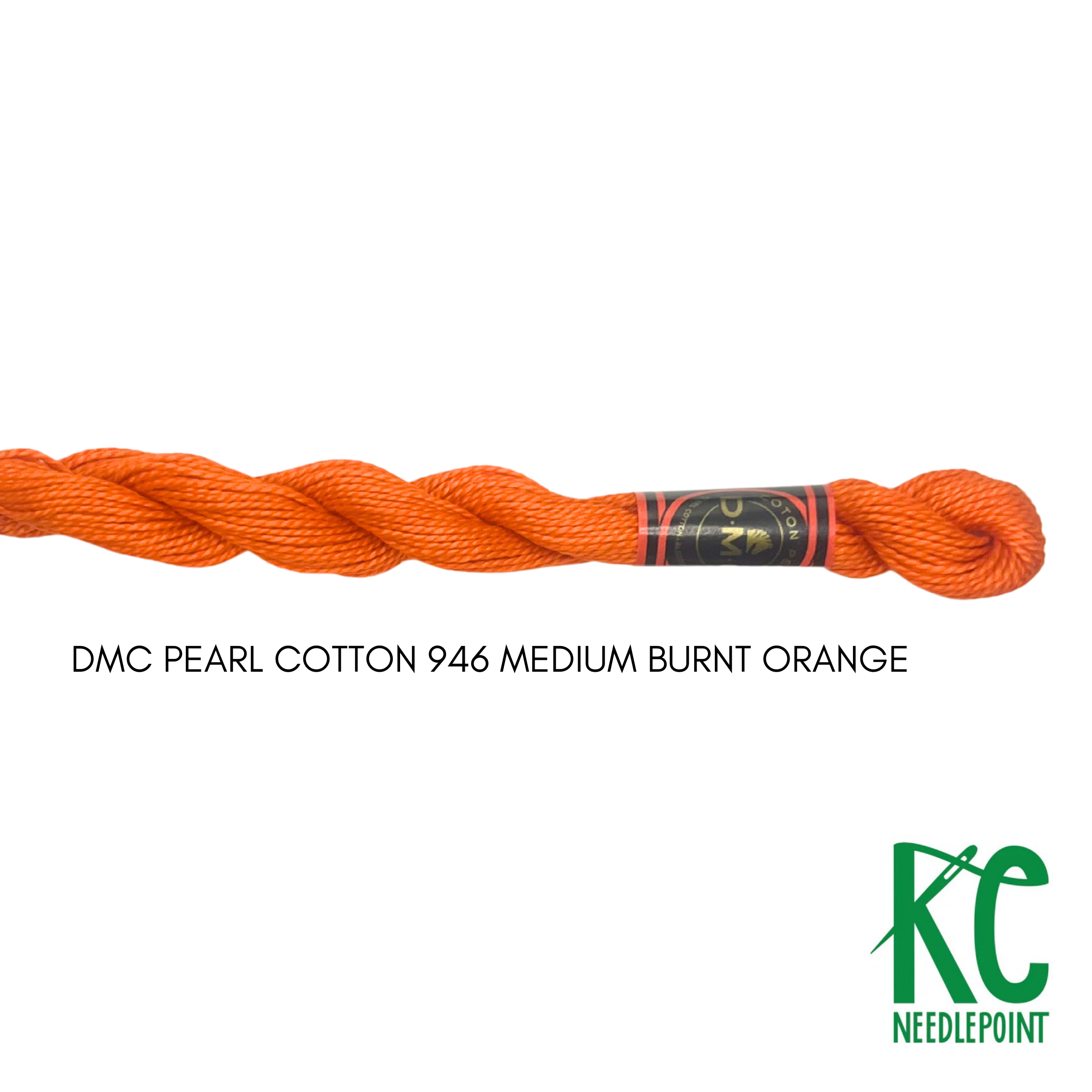 DMC 5 Pearl Cotton 946 Medium Burnt Orange - KC Needlepoint