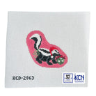 Holiday Skunk Needlepoint Canvas - KC Needlepoint