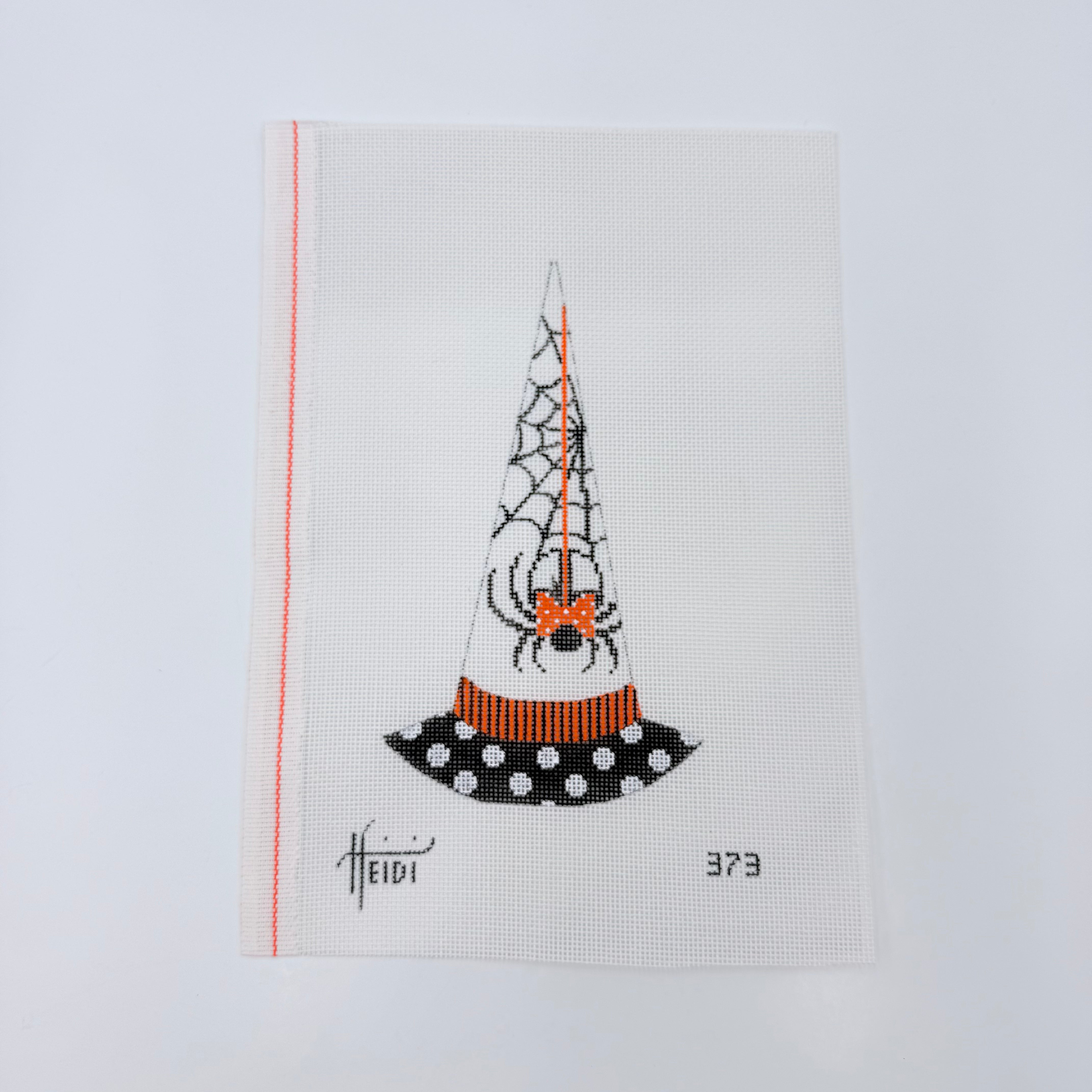 Spider Web Witch Hat Canvas - KC Needlepoint
