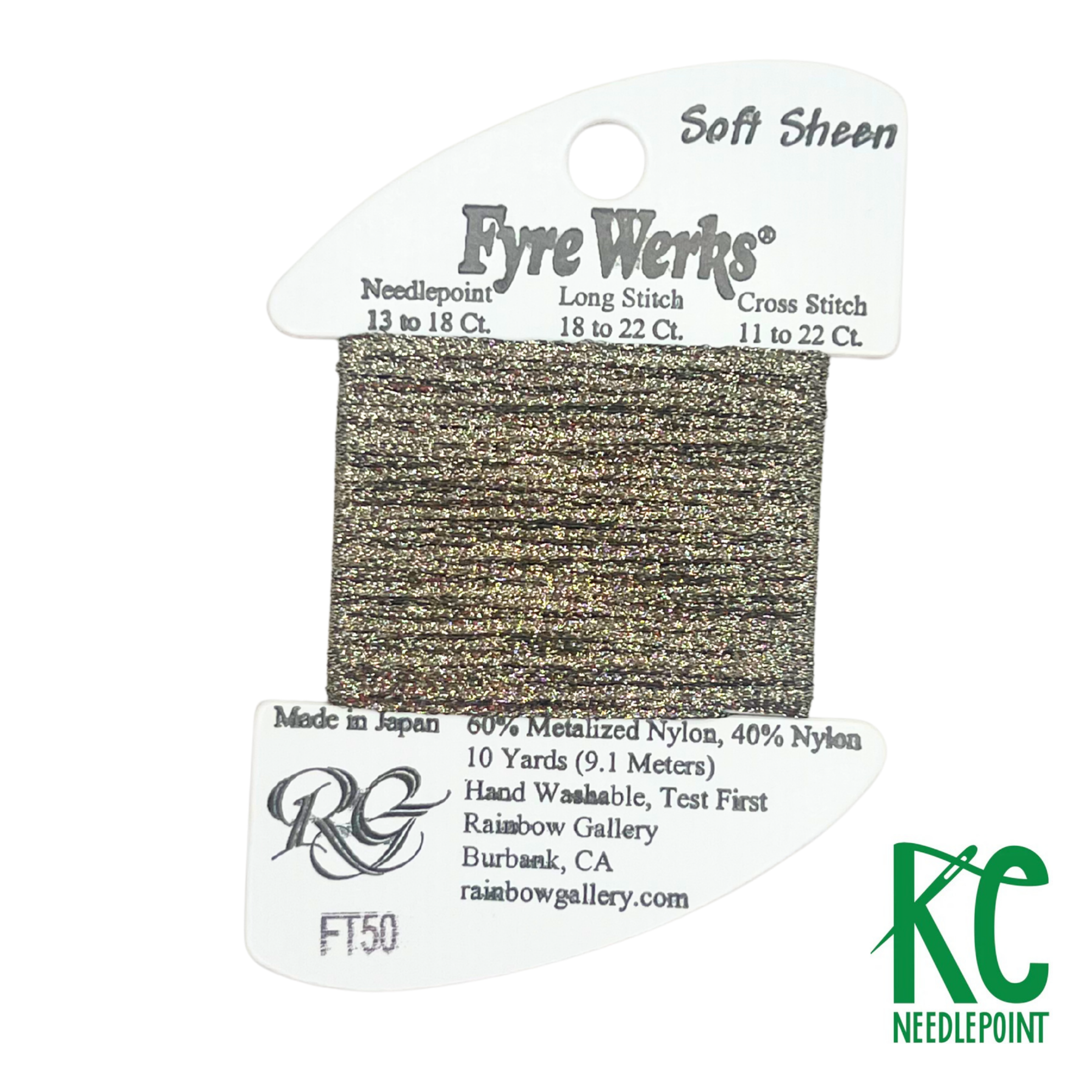 Fyre Werks Soft Sheen FT50 Old Brass - KC Needlepoint