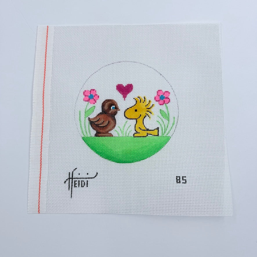 Bird and Chocolate Duck Canvas - KC Needlepoint