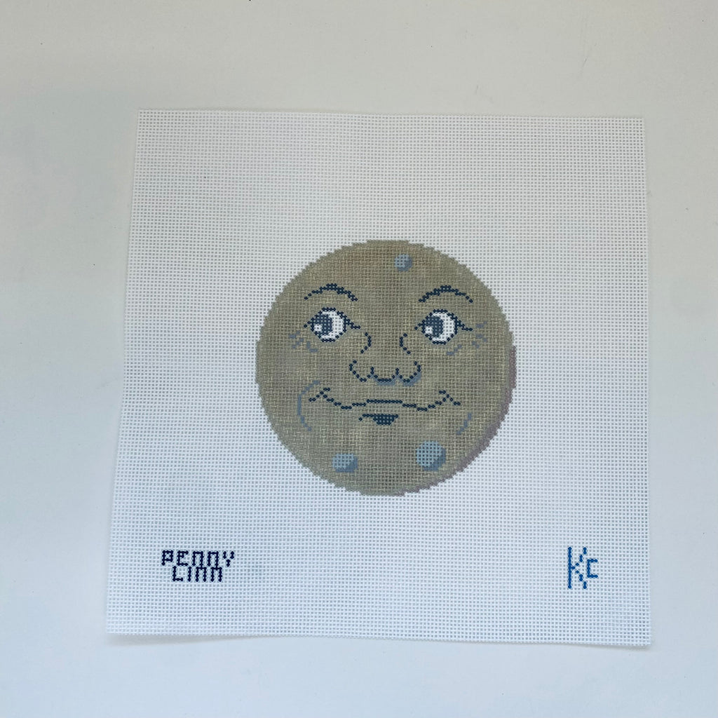 Man in the Moon Canvas - KC Needlepoint