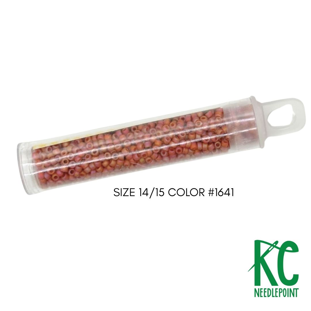 Size 14/15 Seed Beads 1641 Cayenne - KC Needlepoint