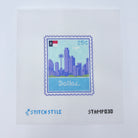 Dallas Stamp Needlepoint Canvas - KC Needlepoint