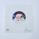Jolly Santa Round Canvas - KC Needlepoint