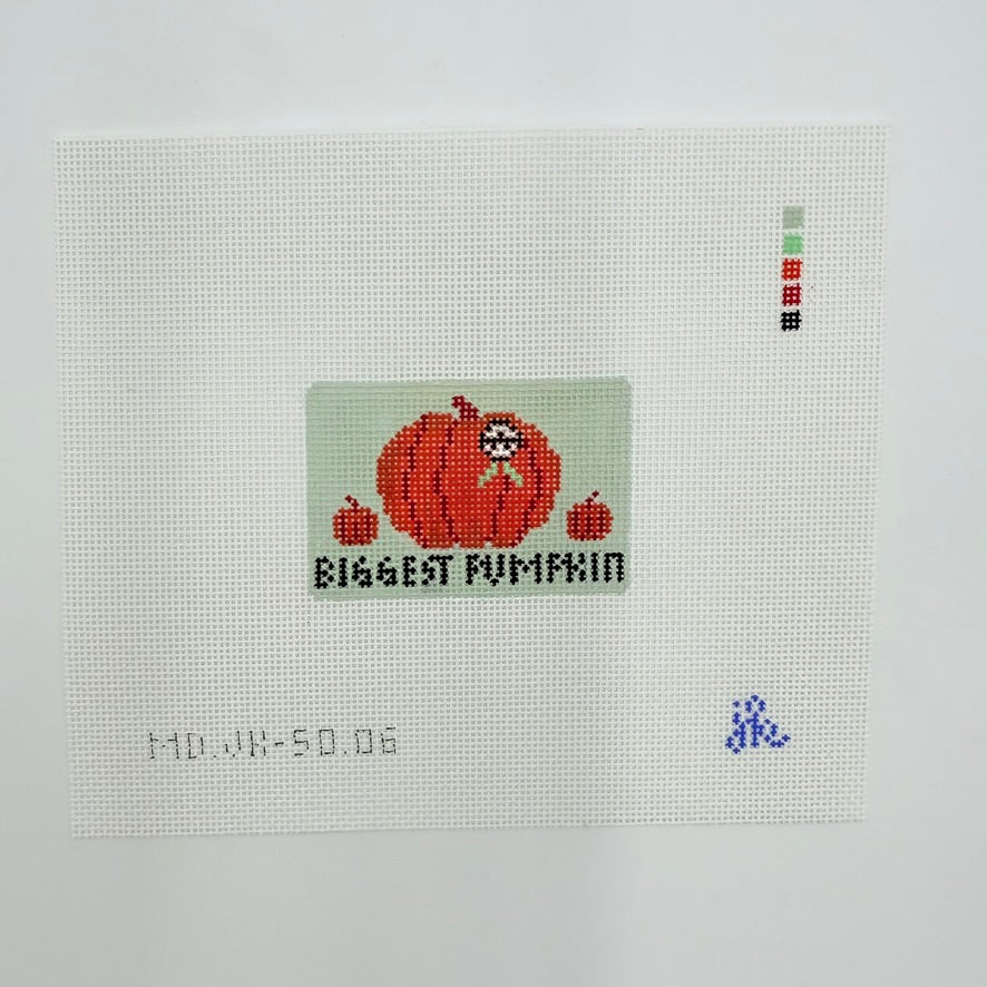Biggest Pumpkin Patch Canvas - KC Needlepoint