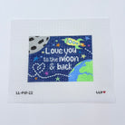 Love you to the moon and back Canvas - KC Needlepoint