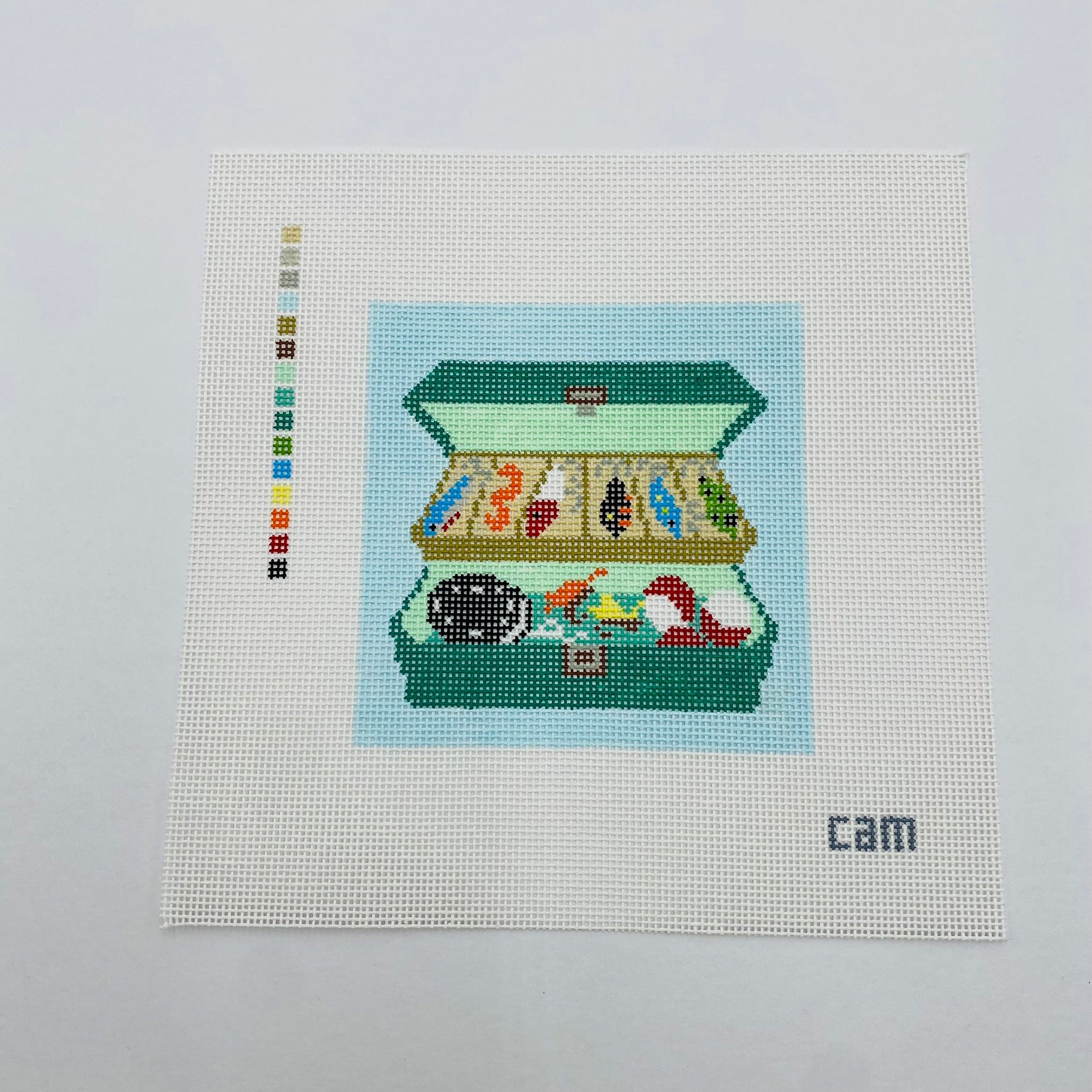 dmc floss fishing box Tackle Box Canvas – KC Needlepoint