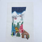 Ski Village Stocking Canvas - KC Needlepoint